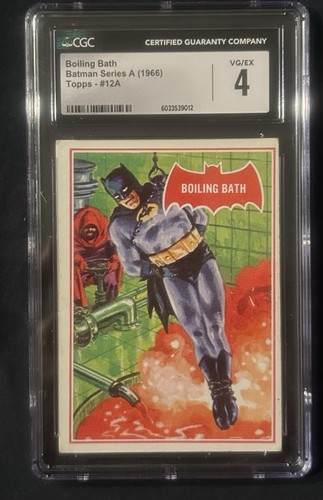 1966 Topps Batman Red Bat #12A Boiling Bath — CGC 4