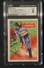 BATMAN TOPPS 1966 #12A - BOILING BATH - RED BAT LOGO - CGC