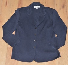 Vintage St John Basics Black Santana Knit Marie Gray Blazer Jacket Sz 12 2004