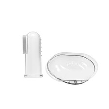 Dr Brown's Finger Toothbrush with Case Clear