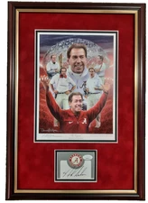 ALABAMA football "The Legend" Nick Saban signed framed print by Moore *JSA*