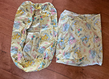 Vintage Care Bears American Greetings Yellow Crib Sheet Diaper Keeper 1983