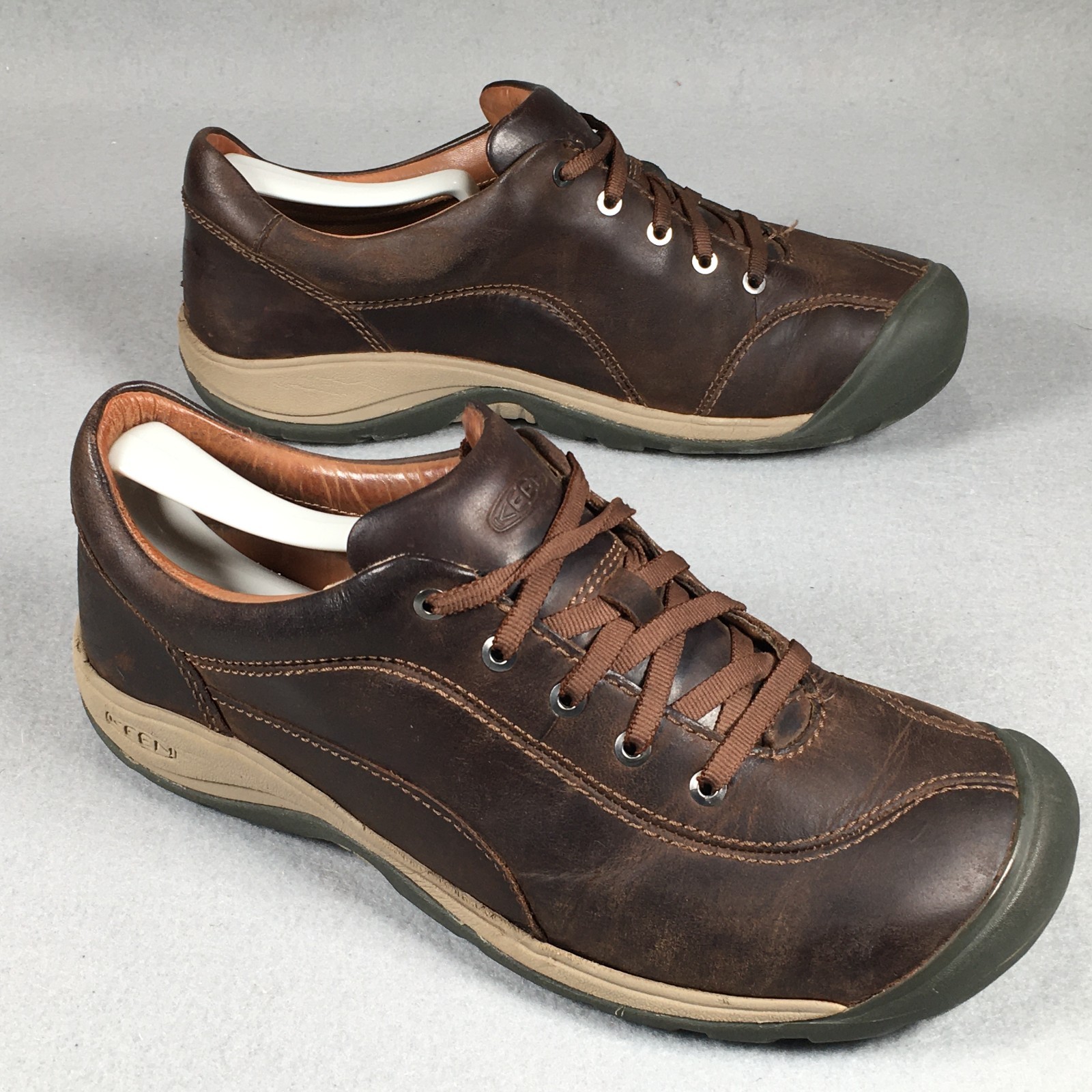 Keen Presidio II scarpa sneaker casual da donna in pelle marrone 1018318 larghezza 9 5