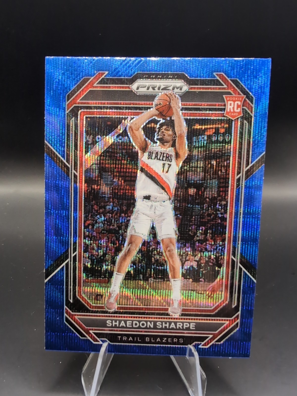 2022-23 Panini Prizm - Shaedon Sharpe #250 Blue Wave Prizm (RC)