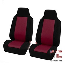 3D Air Mesh Car Seat Covers Universal Fit Automotive Seat Front Set Burgundy