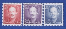 Denmark 1992 Mi. No. 1028-1030 postage stamps: Queen Margrethe II  **/MNH