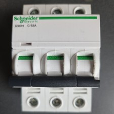 Schneider MCB 63 Amp Acti9 iC60H Type C 63A Triple Pole 3 Phase A9F54363
