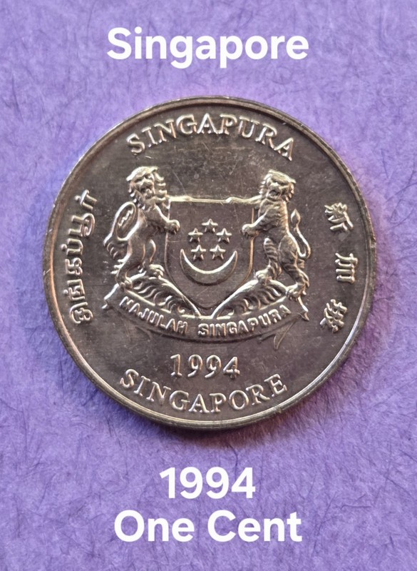 Singapore  1991  1 Cent Coin