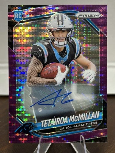 2025 Panini Prizm Tetairoa McMillan Purple Pulsar Prizm Autograph RC #311