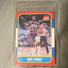 Fleer 1986-87 Isiah Thomas #109 Rookie Detroit Pistons NBA Card