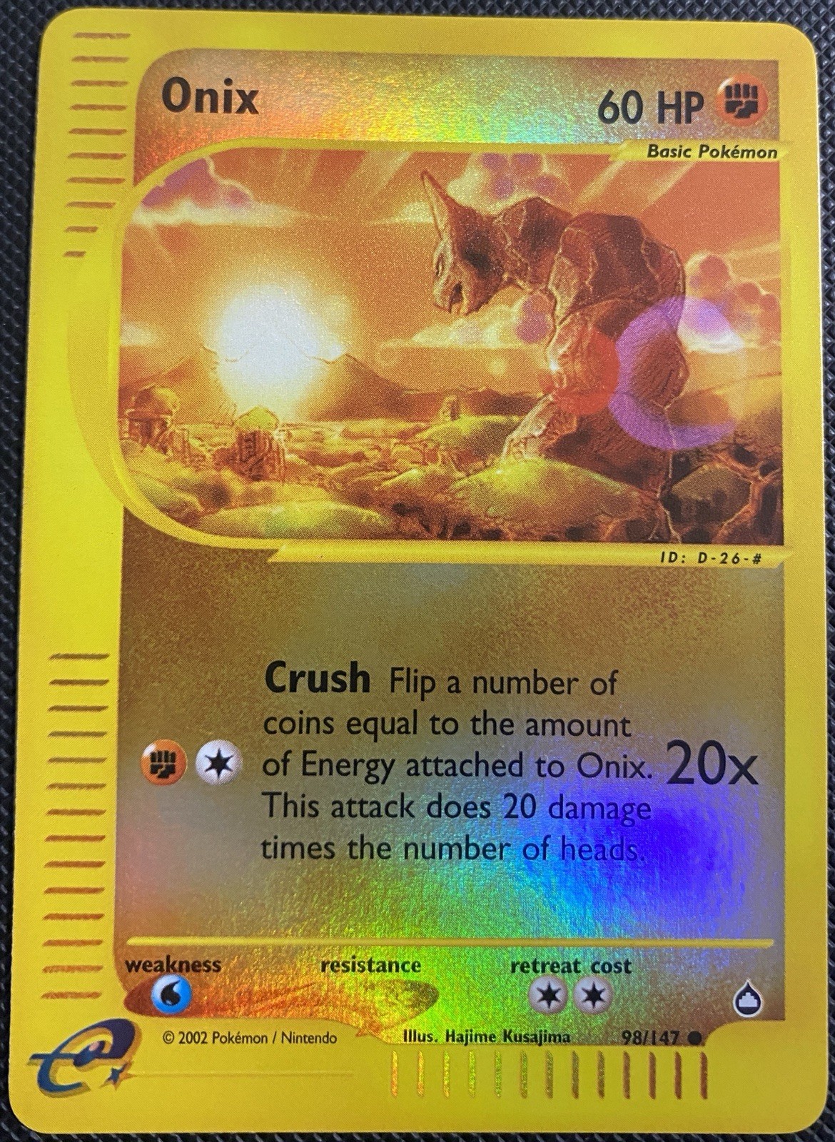 Pokémon TCG: Onix Aquapolis #98/147 Reverse Holo NM Condition
