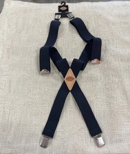 New Dickies Men's Elastic Work Navy Blue Adjustable Suspenders Braces