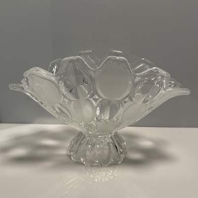 Crystal Clear Industries Moravia Hand Finished Crystal Oval Bowl - 12'' long