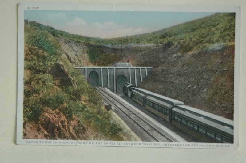 New Mex. Raton Tunnels Santa Fe/Trinidad,  Harvey  Postcard