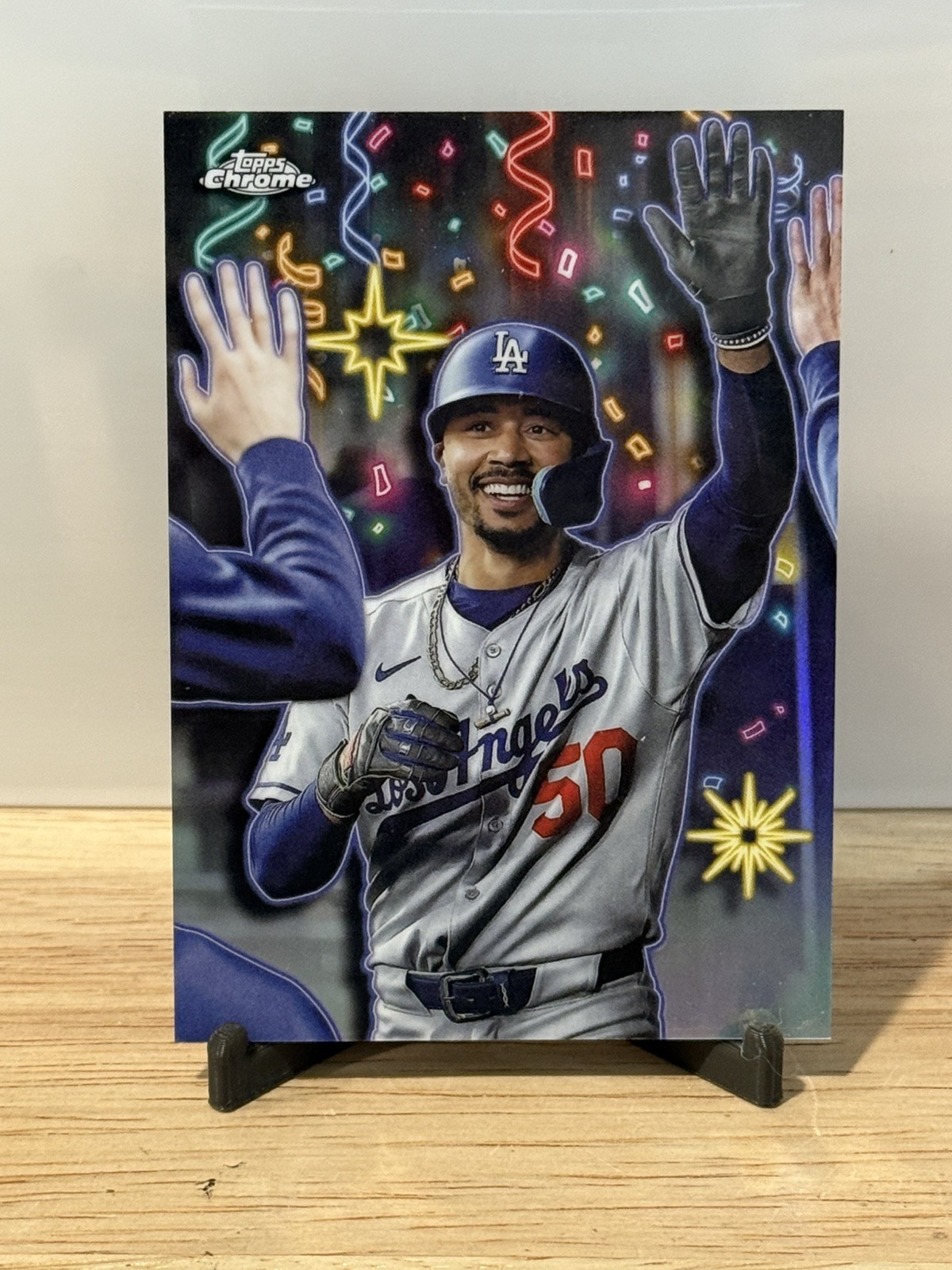 2025 Topps Chrome Update Mookie Betts CELEBRACION SSP Los Angeles Dodgers