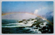 Vintage Niagara Falls Rainbow Postcard with Rainbow Bridge 1950s