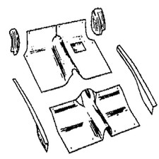 MORRIS MINOR SERIES II CARPET SET 1953-56 RHD - CK744