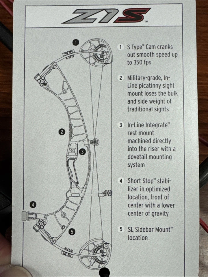 Hoyt Z1S 70# diestro negro con cuerdas y cables rojos NUEVO 1865243 Foto 4 de 4
