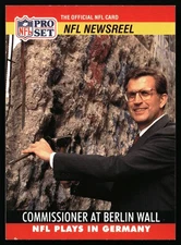 1990 Pro Set #785a Commissioner at Berlin Wall Error first line poses at