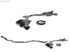 Bastuck Duplex Racing-Klappenanlage Audi A4 B9 2.0 TFSI 4x4 je 100mm doppelw VFL