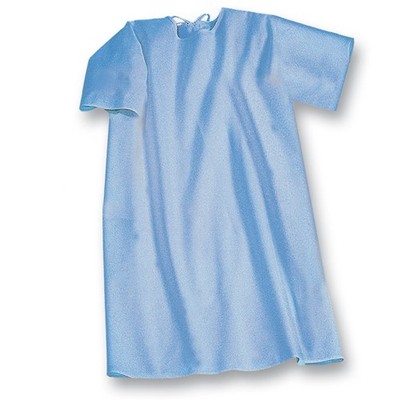 Pflegehemd Kurzarm suprima blau Gr. 52/54 im Nacken zum Binden