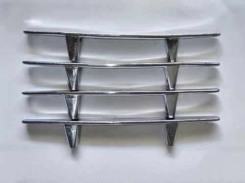 Atomic Chrome Drawer Pulls Set of 4Mid-Century Space Age Atomic 3.25" Spacing