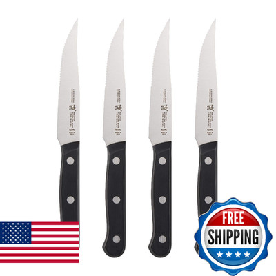 HENCKELS Solution Razor-Sharp Steak Knife Set of 4, German Engineered Informed b