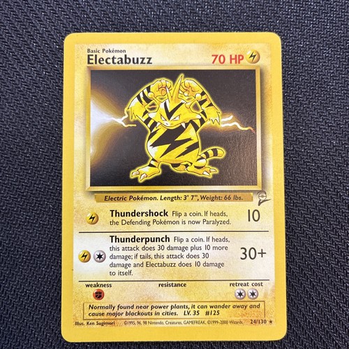 Electabuzz 24/130 Base Set 2 Non Holo Rare Pokemon NM