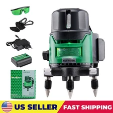 4V Laser Level Cross 2Line Self-leveling Measuring Tool 2Battery&Charger