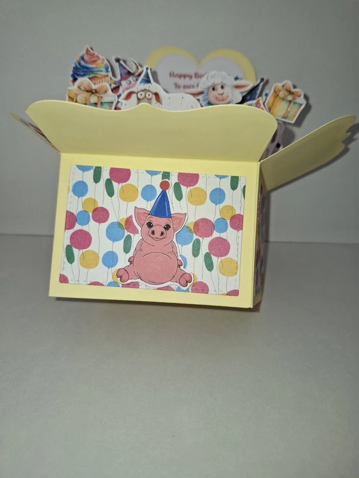 Handmade Granddaughter Birthday Card.  Personalised pop up design.  - Image 4 of 4