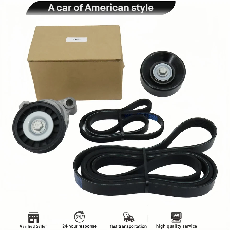 Serpentine Belt Tensioner Pulley Kit for Chevrolet Silverado 1500 2009-2013 Foto 4 de 4