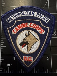 Rare District Of Columbia D.C. Metropolitan Police Canine Corps K-9 Patch