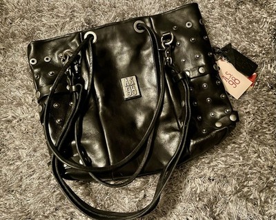 AS98 * AS.98 * Handtasche * Umhängetasche * Leder * Schwarz * Nieten * NEU *