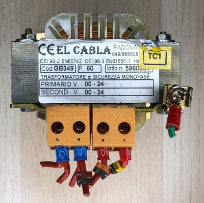 El Cabla Trafo GB349 PRI 0-24V SEC 0-24V