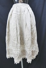 Peter Hahn linen skirt costume skirt crochet lace zipper torn size 40