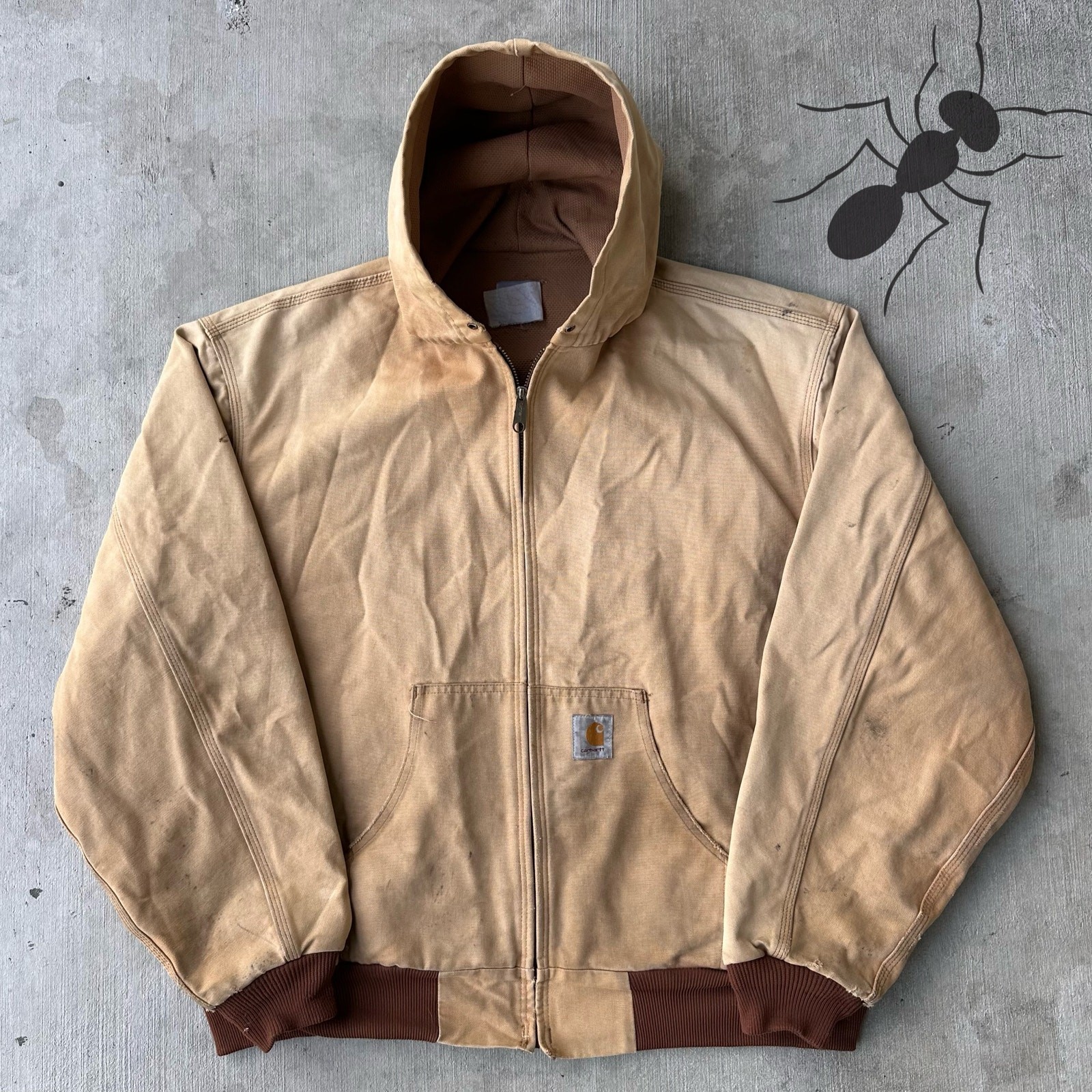 Vintage Y2K Carhartt Brown Faded Workwear Jacket  