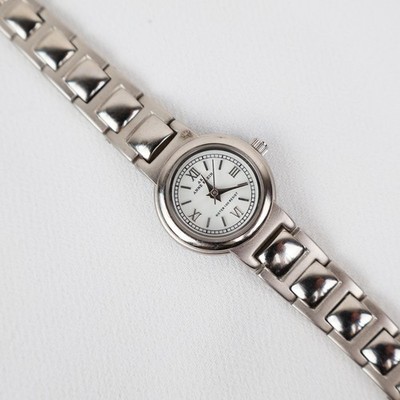 Vintage Silver Anne Klein Watch with Circle Face