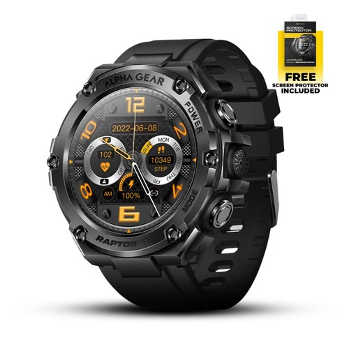 ALPHAGEAR Raptor PRO Smartwatch for iPhone & Android, Rugged Smart Watch - Photo 3 sur 9