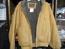 Vintage Walls Jacket Mens Large Zero Zone Canvas Fleece Lined Hooded Work Wear