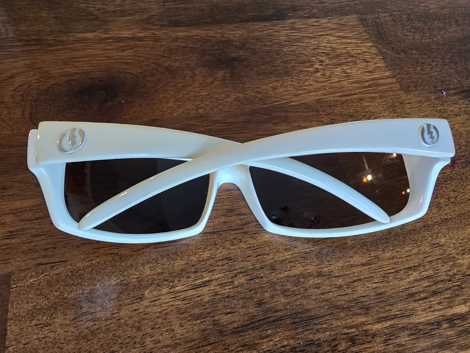 Electric Technician Sunglasses White Frames Vinta… - image 6