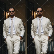 Men's Suits Double-Breasted Peak Lapel Formal Business Dinner Wedding 2 Pieces