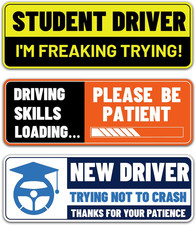 3Pcs New Driver Magnet for Car, Funny Student Driver Magnet Please Be Patient St