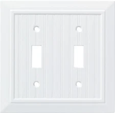 Franklin Brass Classic Beadboard (1-Pack) Decorative Light Switch Cover Pure ...