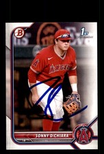 Signed Baseball Card Auto Sonny DiChiara 2022 Bowman #BD-16 Angels