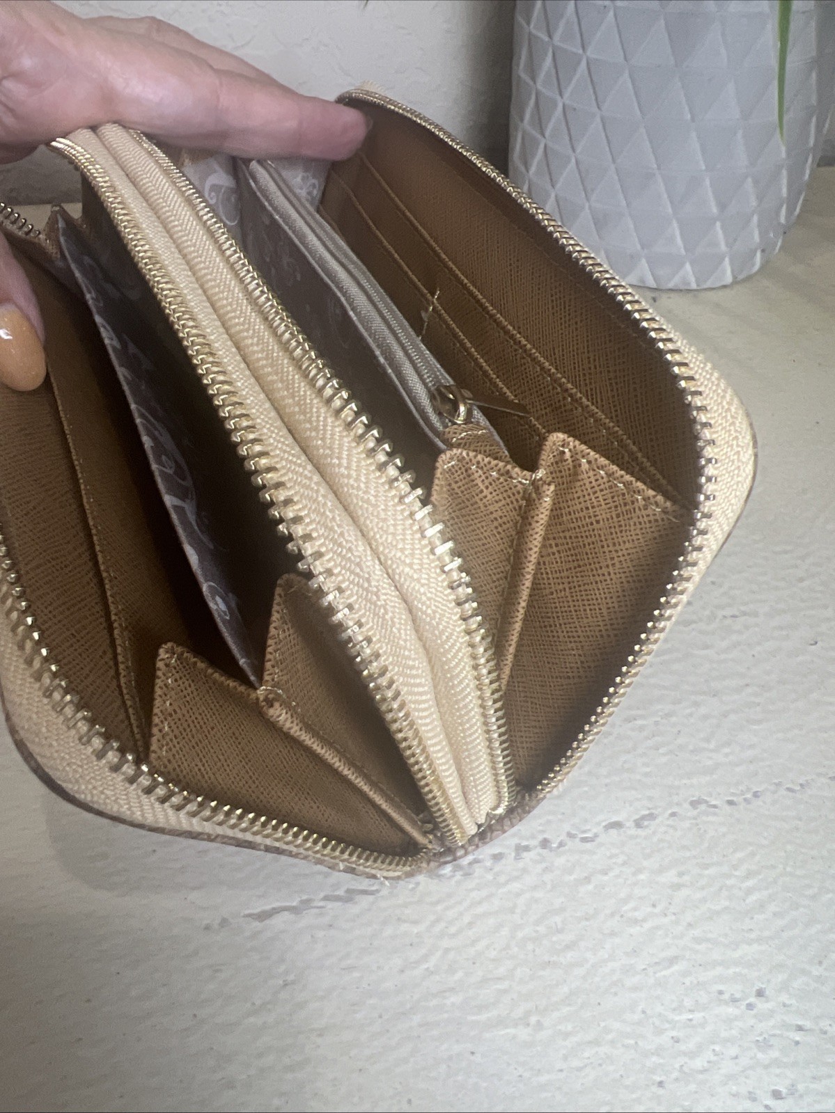 Unbranded Python Embossed Snake Brown Long Zipper… - image 13