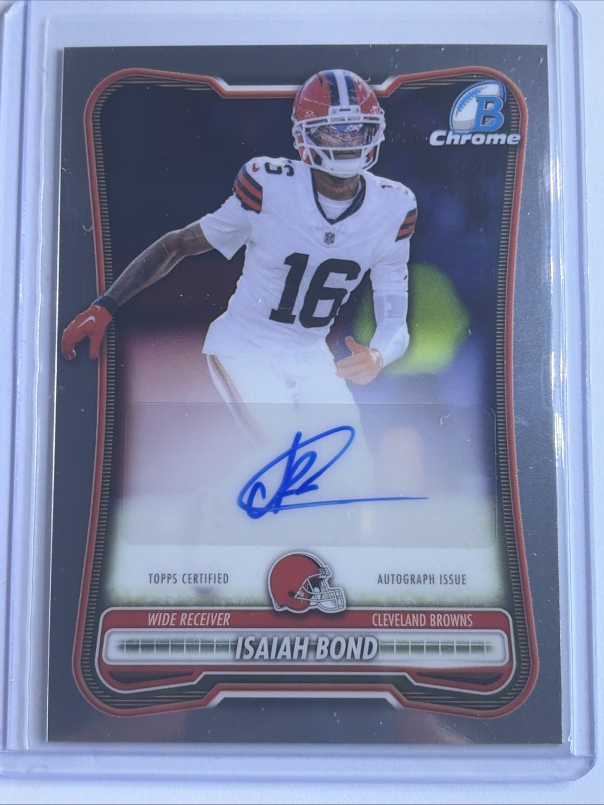 2026 Bowman Chrome Football Base Autographs #BCA-IB Isaiah Bond RC NM