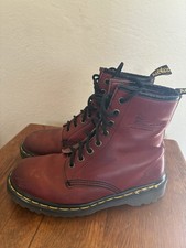 Vintage Dr. Martens Red Leather Boots Made In England UK 4 US Women  s 6