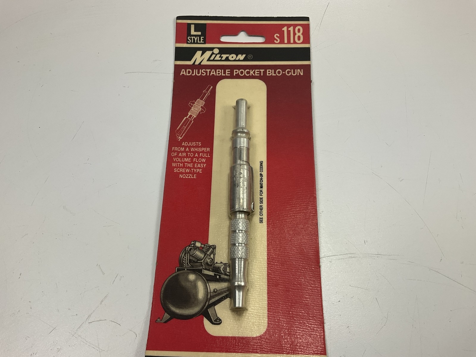 Milton S118 L-Style Adjustable Aluminum Pocket Air Blo-Gun
