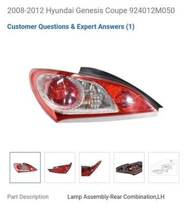 OE Hyundai Tail Light Assembly 92401-2M050