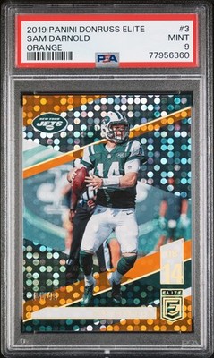 2019 DONRUSS ELITE SAM DARNOLD ORANGE  14/49 #3 PSA 9 MINT POP 1 SB LX CHAMP